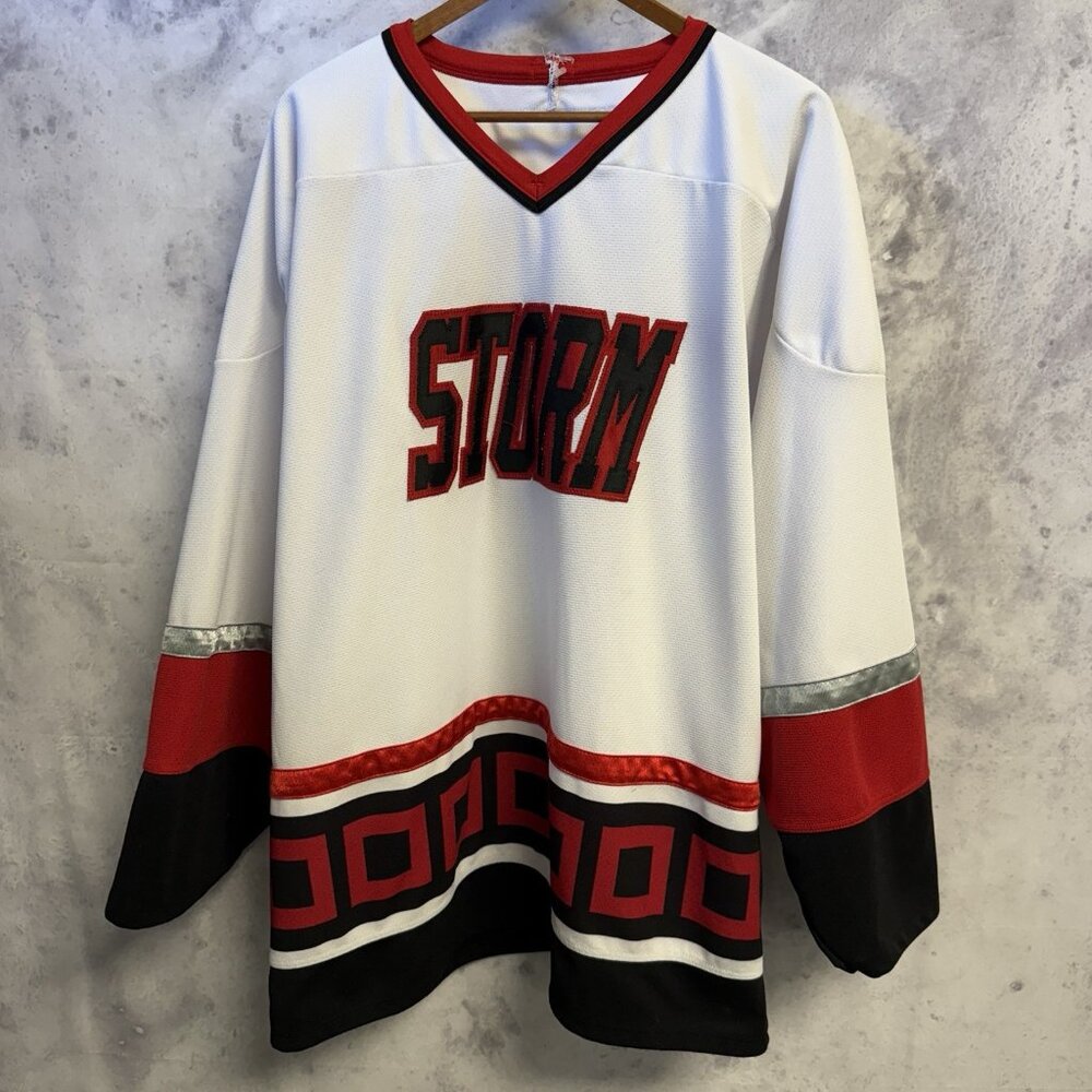 Vinage Storm Hockey Jersey Mens XL 24.5x31 White AK